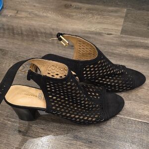 Liz Claiborne Black Cut-Out Heels